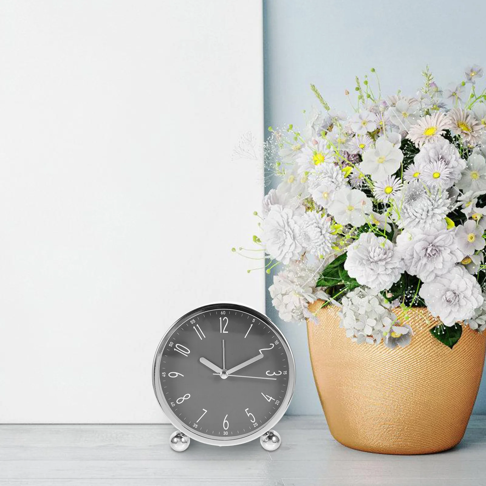 

1pc Electronic Gold Kids Kids Simple Simple Desktop Time Reminder Silent Desktop Alarm Clock Clock Decorative Alarm