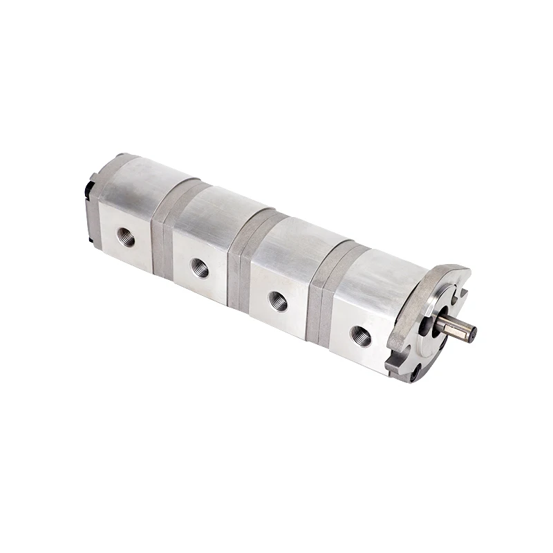 Mini-hydraulische pomp Viervoudige kleine cilinderinhoud Tandwieloliepomp Fabrikant Maatwerk Meertraps hydraulische pomp