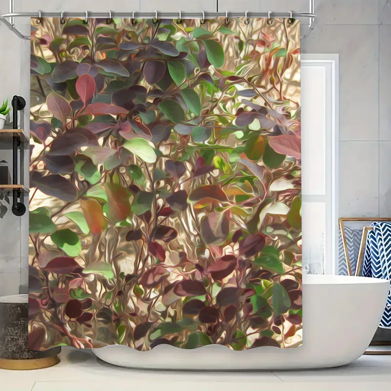 Cortina de ducha verde de lujo, decoración moderna para baño con patrón de hojas Multicolor para azulejos de baño, telón de fondo, salpicaduras de fregadero de cocina