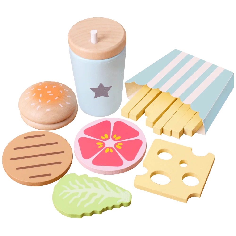 Giocattoli di simulazione in legno per bambini, set di giochi di finzione, giocattoli educativi da cucina, regali di compleanno, regali di festa