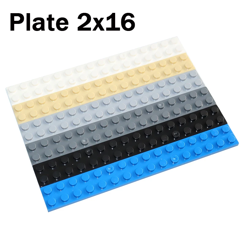 

Size 2x16 Dot Plate 10PCS MOC Assemble Particles 4282 DIY Building Blocks Figures Bricks Educational Creative Toy for Kid