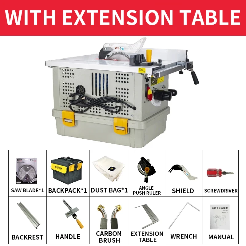 2200W CB165-10 Dust-free saw for woodworking multifunctional solid wood floor saw oblique cutting push saw