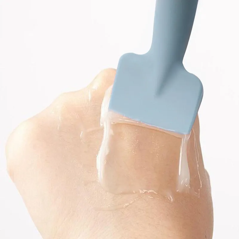 فرشاة قناع سيليكون محمولة برأس مزدوج، أداة تنظيف الوجه، مقشر التنظيف العميق، أداة العناية بالبشرة لتطبيق القناع #2