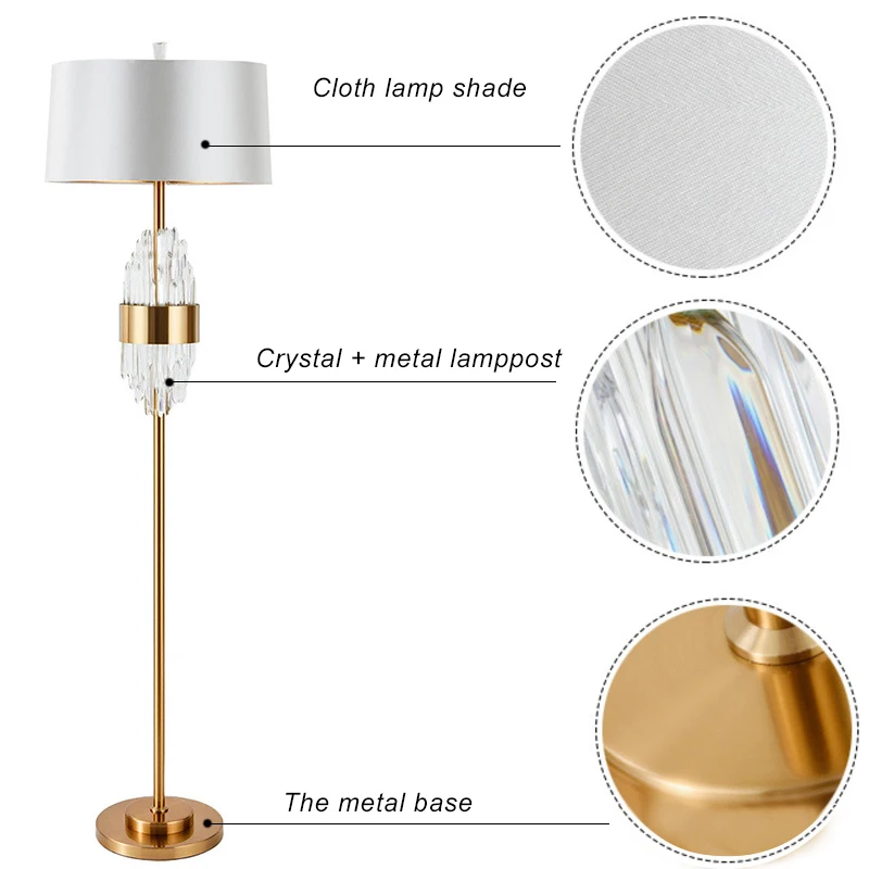 

Home Decoration Crystal Floor Lamp Office Floor Lamp Led Modern Floor Lamp