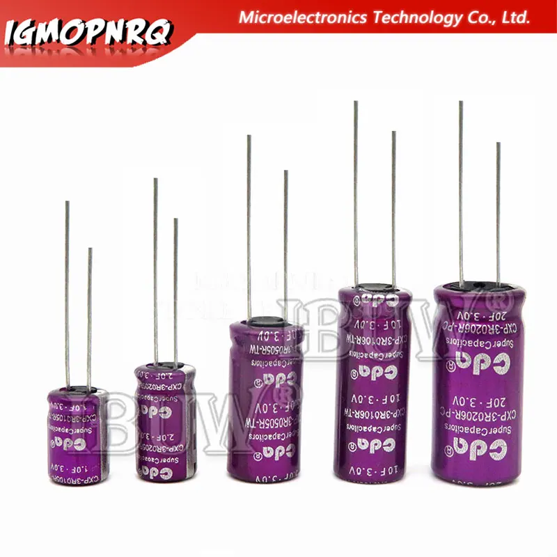 1PCS 3.0V CDA 3V Super Capacitor ibuw 1F 2F 3.3F 5F 7F 10F 15F 18F 20F 30F 50F 60F 100F 120F Farad capacitor 3.0V3.3F 3V10F