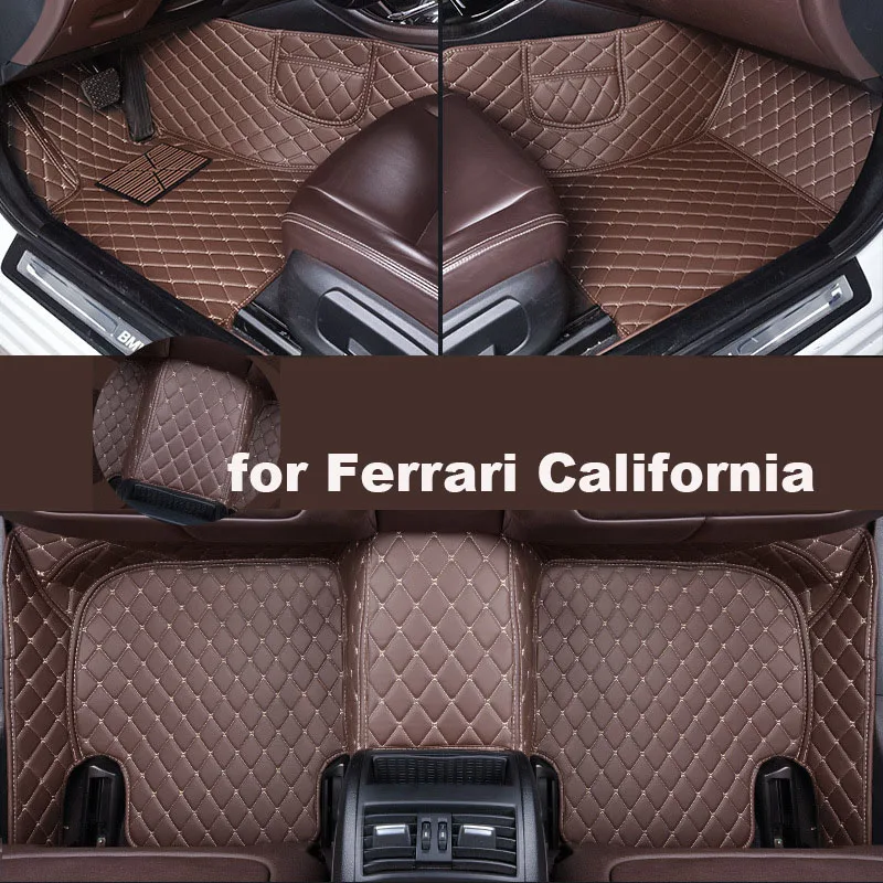 Autohome Car Floor Mats For Ferrari California 2013-2017 Year Upgraded Version Foot Coche Accessories Carpetscustomized