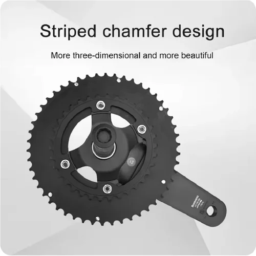 Imagen 2 del producto Plato doble para bicicleta de carretera, 4 brazos, 110, BCD, 7075, aleación de aluminio, 4 pernos, Compatible con SHIMANO 105 R7000 R8000