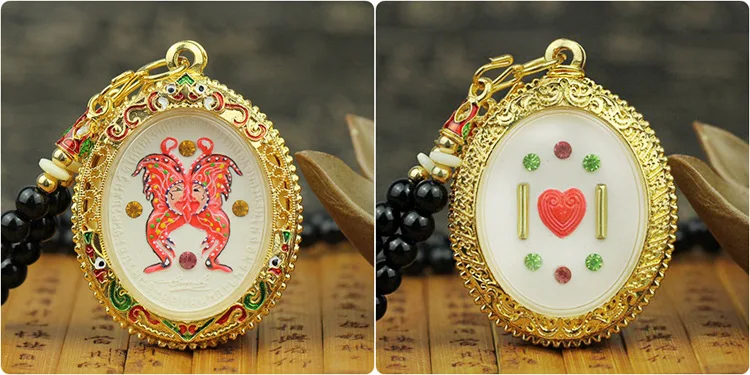 جيد آسيا تايلاند معبد آلهة الحب فراشة بوذا الشكل تميمة فعالة جلب حظًا سعيدا حب الزواج #3