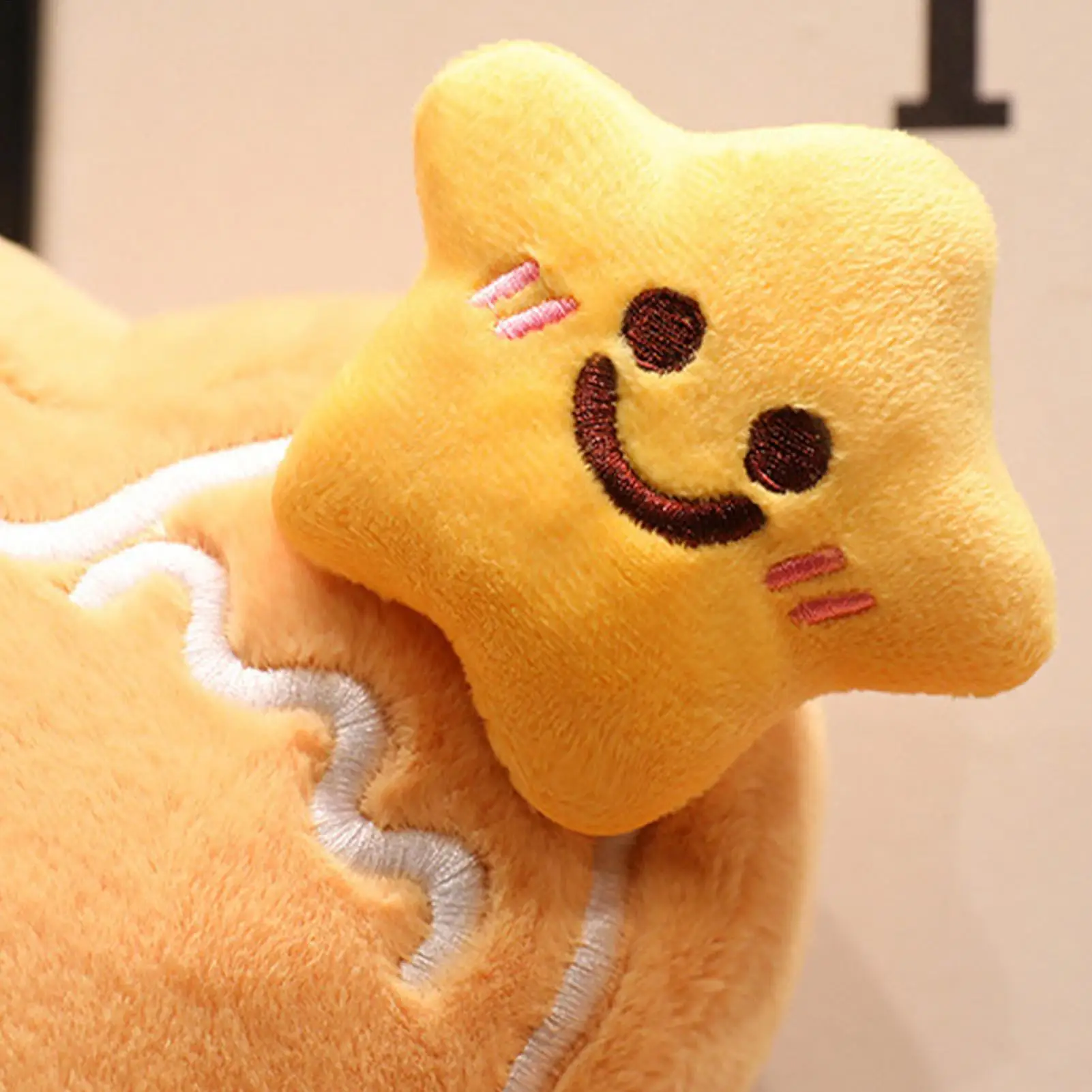 

Gingerbread Pillows For Christmas Hat And Star Design Plush Doll 15.7in Hat And Star Design Stuffed Gingerbread Men Pillows For