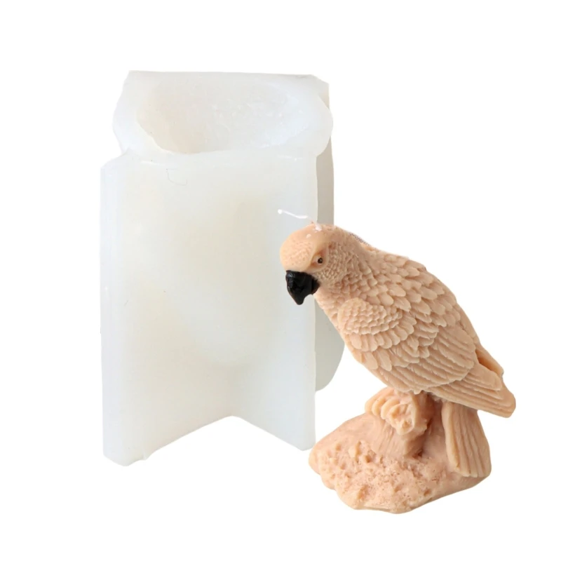 Standing Owl Silicone Moulds Plaster Molds Animal Candle Molds Castings Molds Ornament Molds Parrot Epoxy Resin Molds