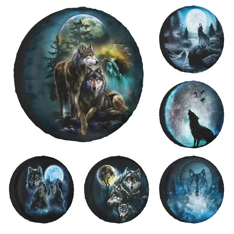 

Чехол для колеса с 3D принтом волка 4WD 4x4, универсальная защита для запасного колеса прицепа для Jeep Grand Cherokee 14 дюймов, 15 дюймов, 16 дюймов, 17 дюймов