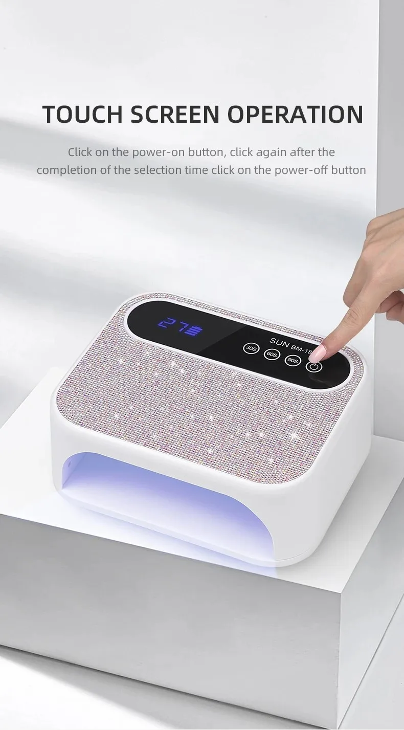 168W recarregável UV 42LEDS lâmpada de unhas secador profissional sem fio gel polonês lâmpada de secagem para manicure