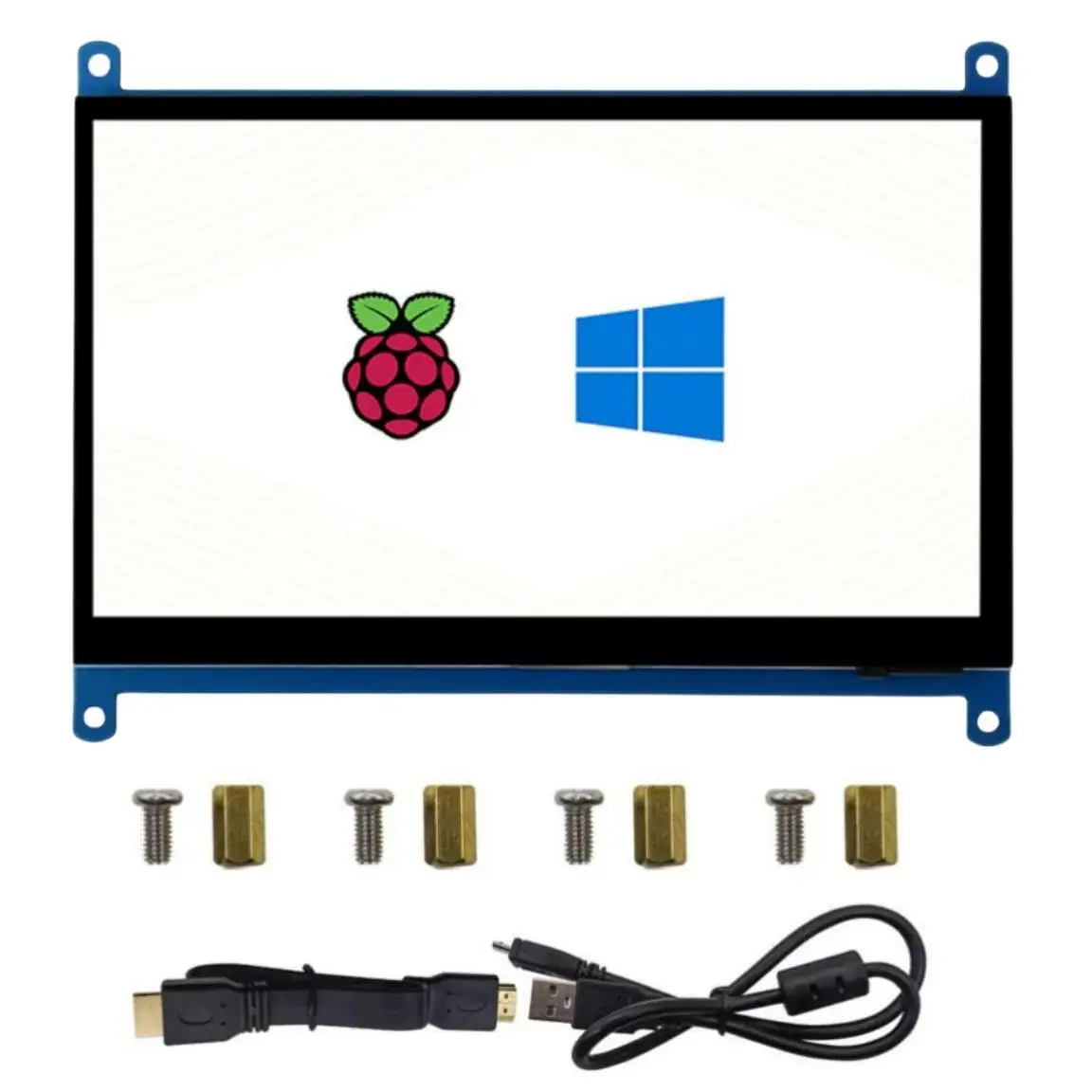 

7 inch LCD Display HDMI-compatible Touch Screen 1024x600 Resolution Capacitive Touch Screen Support Systems for Raspberry Pi