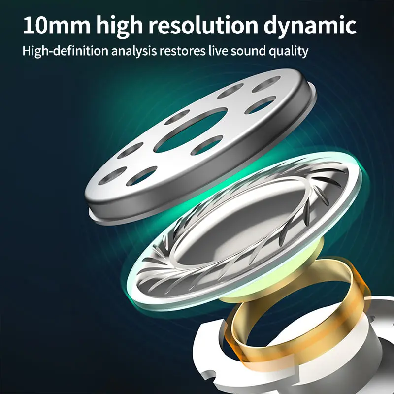 GK G1 Pro سماعة أذن سلكية سماعات أذن رياضية مع ميكروفون إلغاء الضوضاء في الأذن مراقب HiFi سماعة مشغل MP3 للموسيقى