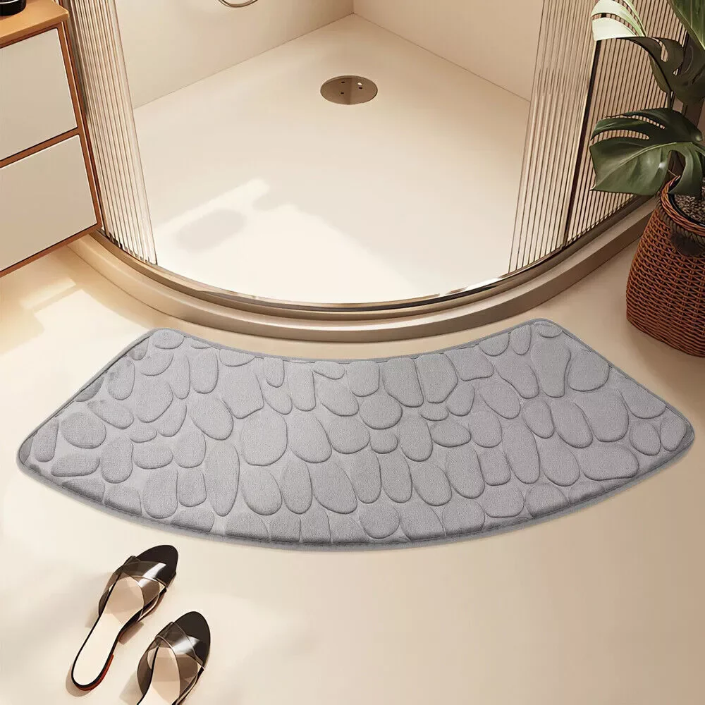 Polymères de pieds incurvés en galets, tapis de gaufrage, polymères de bain incurvés, non absorbants, HOFloor, toilettes, douche
