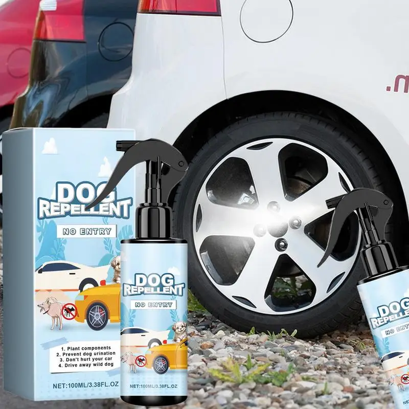 Dog Repellent Spray For Car Tire Car Wheel Stop Peeing No Pee Spray Dog Pee Deterring Spray 100ml Anti Dog Urine Tire Spray