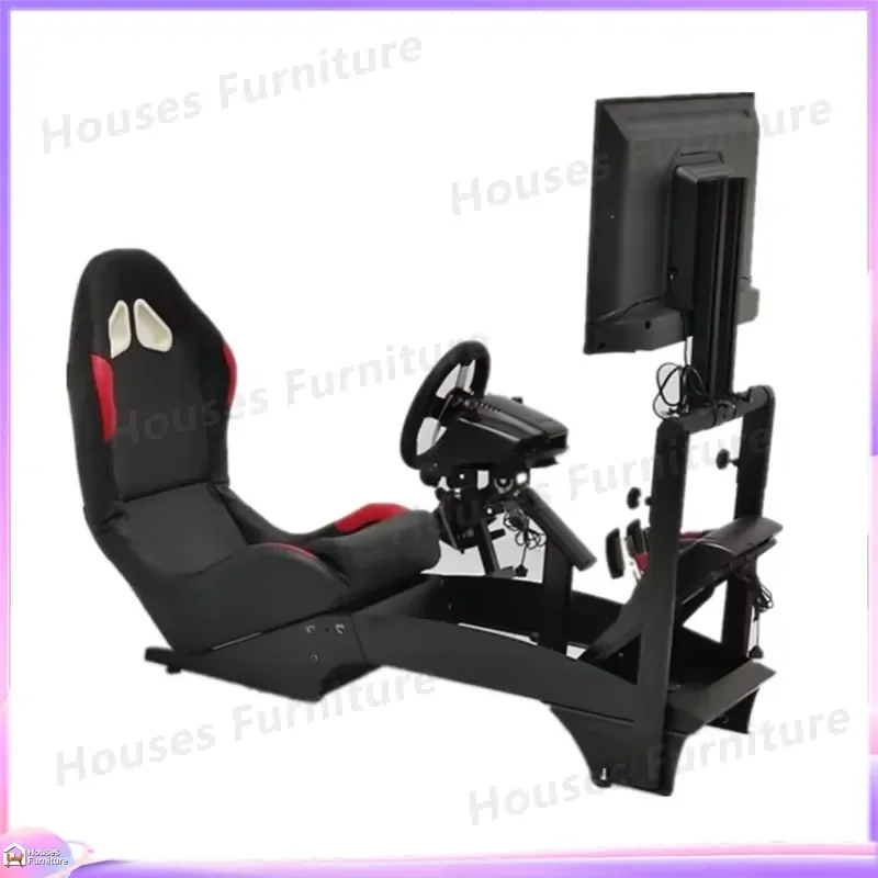 210 Racing Simulator Cockpit VR Racing Game Chair Car Driving Simulator Seat Gaming Rig Steering Wheel Stand Pedal Shifter