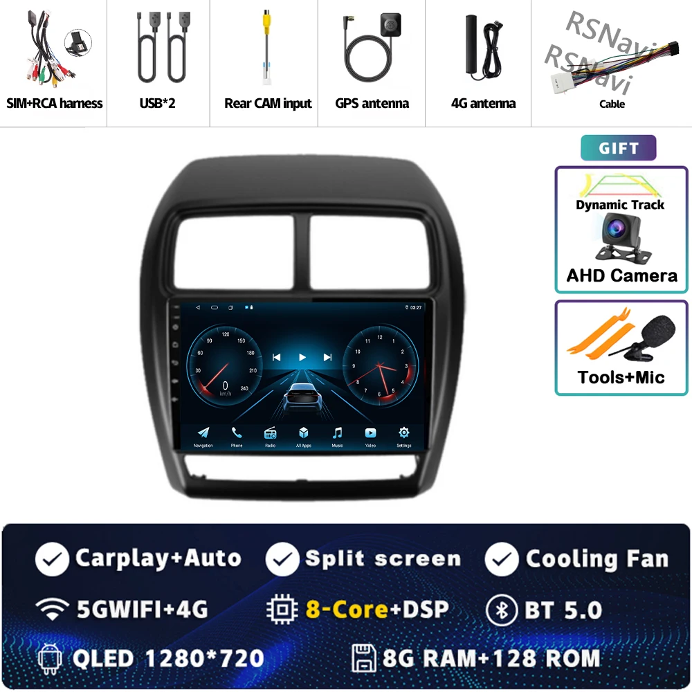 Qualcomm Android 15 autoradio multimediaspeler voor Mitsubishi ASX 1 2016 2017 2018 2019 - 2022 Auto Carplay Stereo wifi4G video