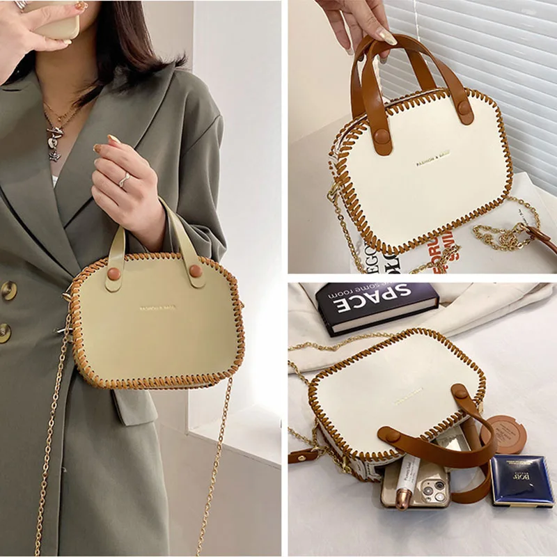 Vintage Hand Stitching Handbag DIY Sewing Handmade PU Material Set Backpack Phone Bag Accessories custom Shoulder Handbags