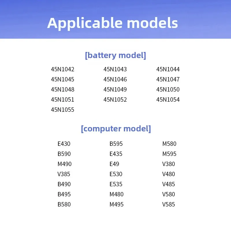 45N1042/43 لينوفو بطارية كمبيوتر محمول لينوفو E430/435/440/540/530 V480 E49L E430C استبدال بطارية الكمبيوتر المحمول