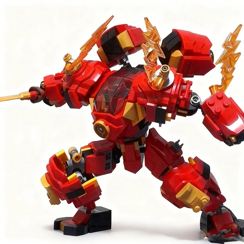 486 pçs moc kai s atualizado elemento fogo mech 5 modelo blocos de construção arquitetura educação idéia brinquedos presente natal tijolo