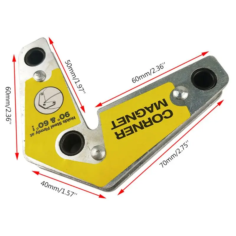 M6CF Mini Welding Positioner Locator Holder Hand Tools Magnet Corner Clamp Tool