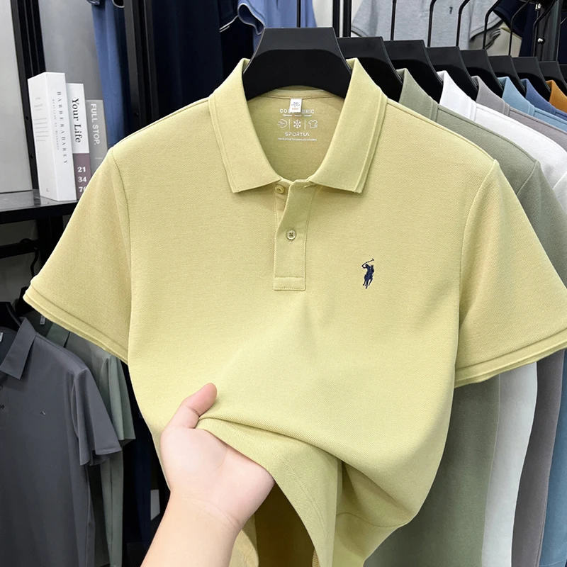 Designer brand men's short sleeve polo shirt new high-end exquisite pony embroidery summer casual fashion luxury Paul T-shirt