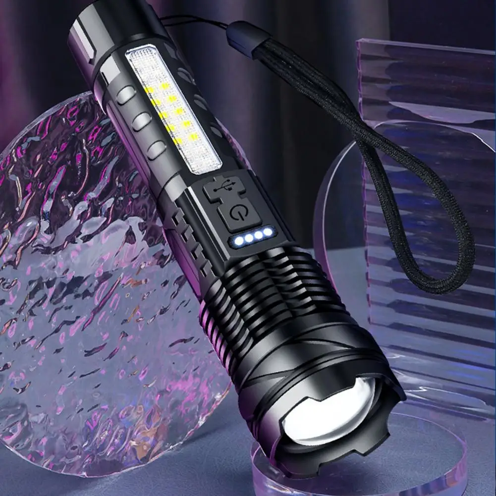 

LED Torch Useful with Lanyard Press Switch High Powered Handheld Flashlight Camping Supplies