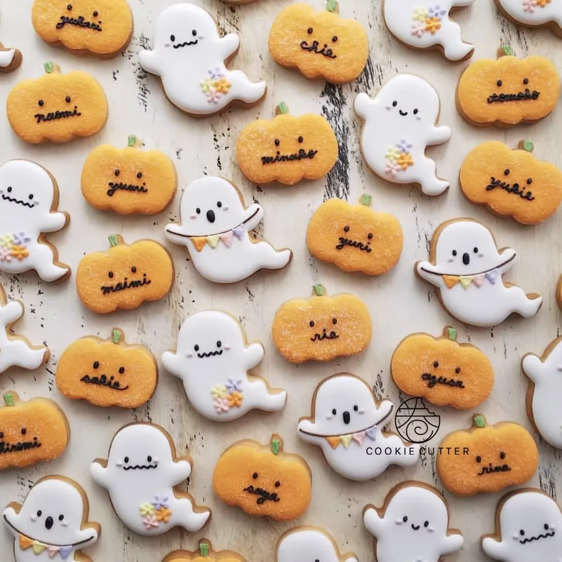 5Pcs/Set Halloween Baking Cutters Pumpkin Star Ghost Garland Circle Shape Biscuit Stamp Frosting Anime Cookie Pressable Molds