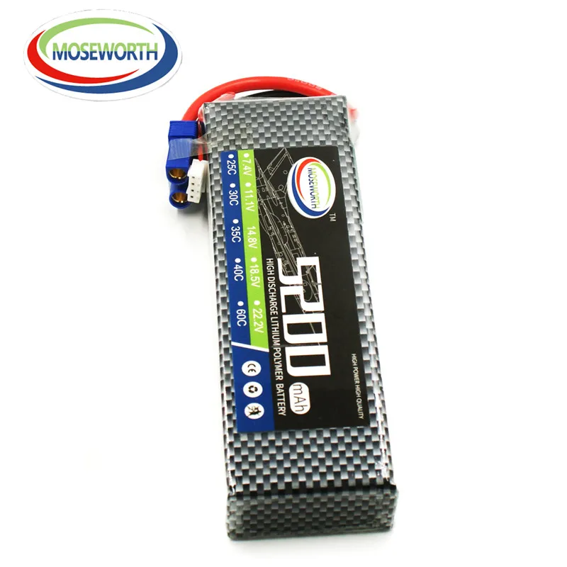 

2S LiPo Battery 7.4 V 100C 5200 mAh with Deans T Plug for RC Car, RC Plane, RC Helicopter, RC Hobby