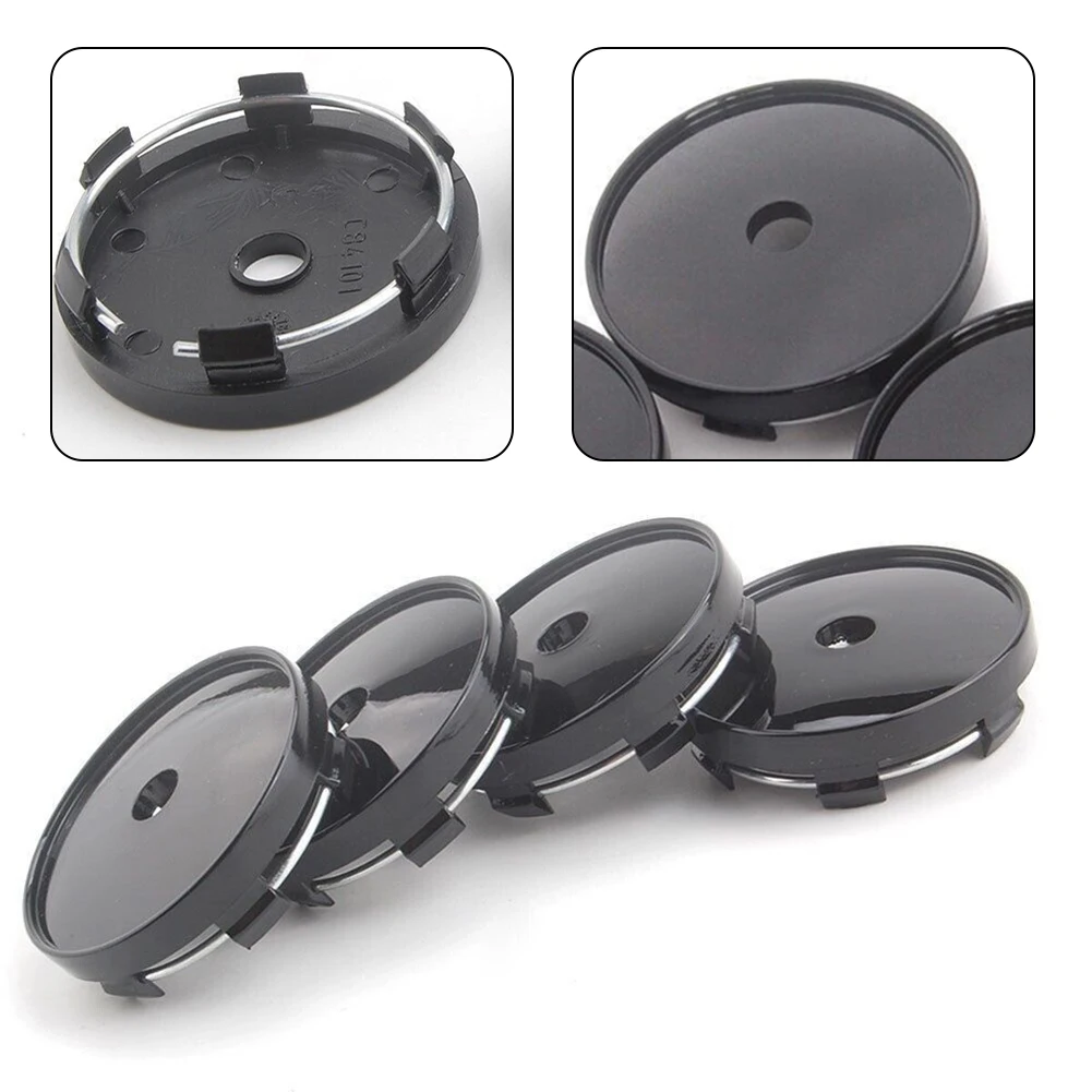 4pcs 60mm Wheel Hubs Center Hub Cap Universal Wheel Rim Hub Cover Cap ABS Plastic Snap-On Hub Cap Car Wheel Hub Parts