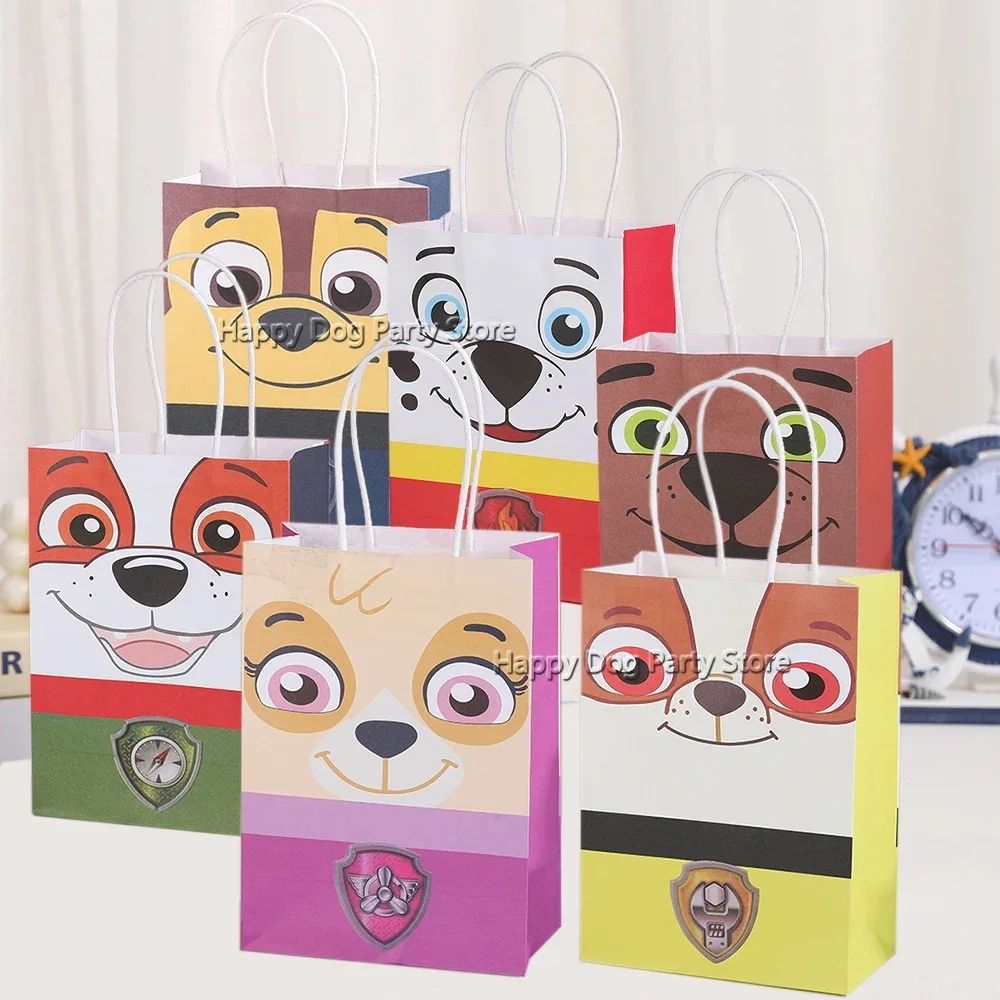 Paw Patrol Cartoon Gift Bag Shopping Bag Candy Biscuit Storage Bag Portable Handbag Pouch Party Supplies Baby Shower