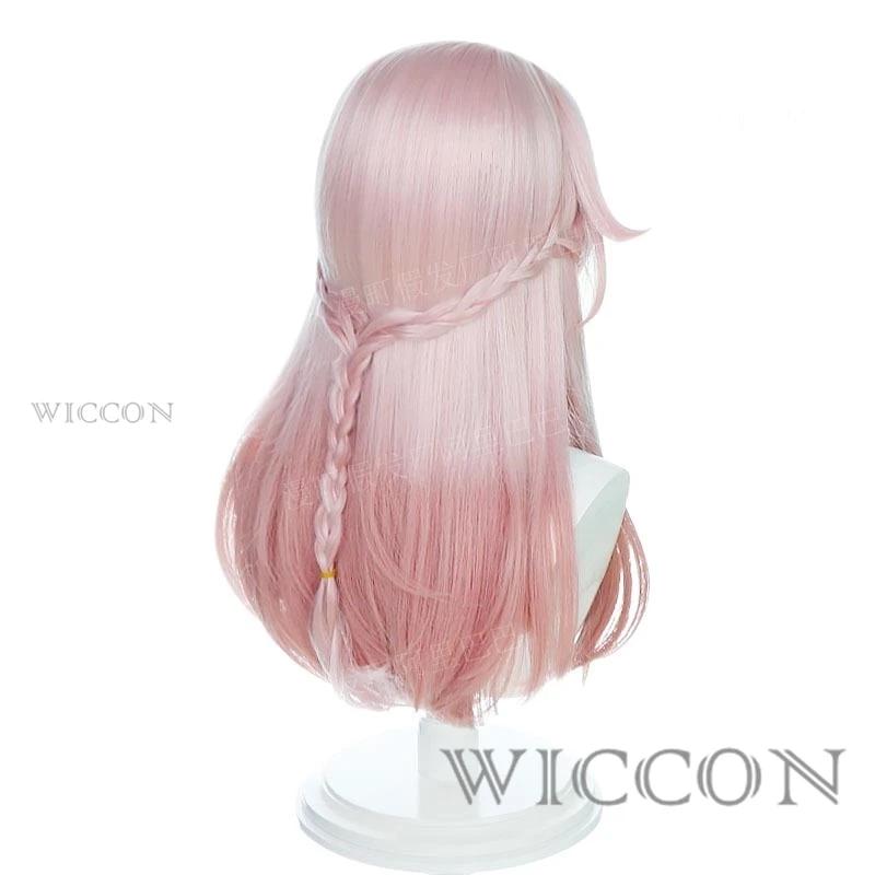 Wig Game Honkai: Star Rail Cosplay para homens, cabelo comprido rosa Jiaoqiu, peruca resistente ao calor, boné grátis, 60cm