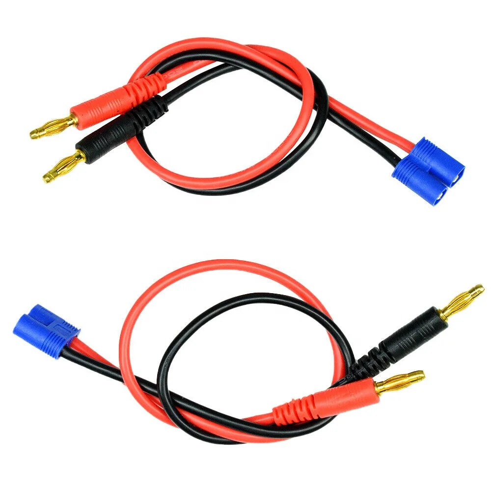 10PCS EC3 Maschio A 4mm Spina A Banana Adattatore 14AWG 300 millimetri Caricabatteria Cavo Per RC Drone E Aereo Lipo batteria