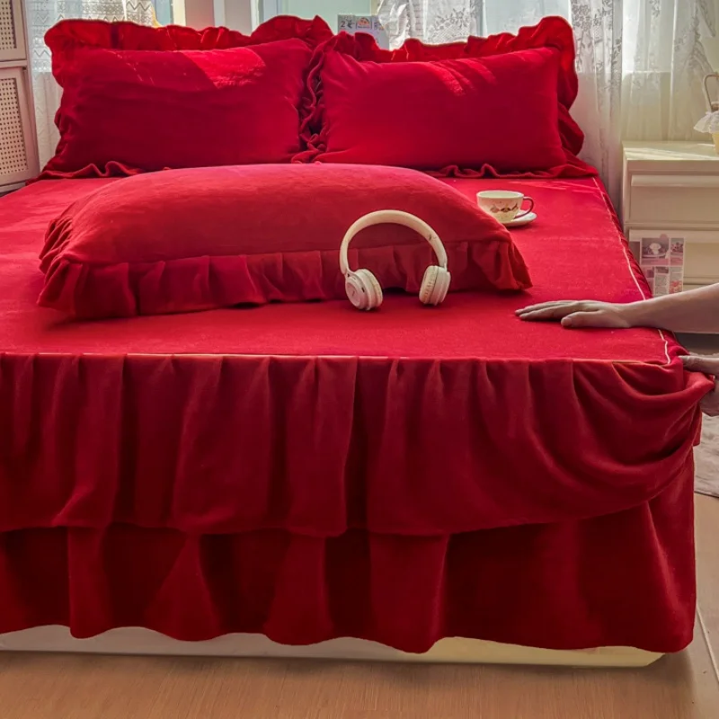 jupe-de-lit-en-velours-de-lait-epaissi-piece-unique-couleur-unie-en-polaire-corail-antiderapante-avec-ourlet-pour-l'hiver-2026