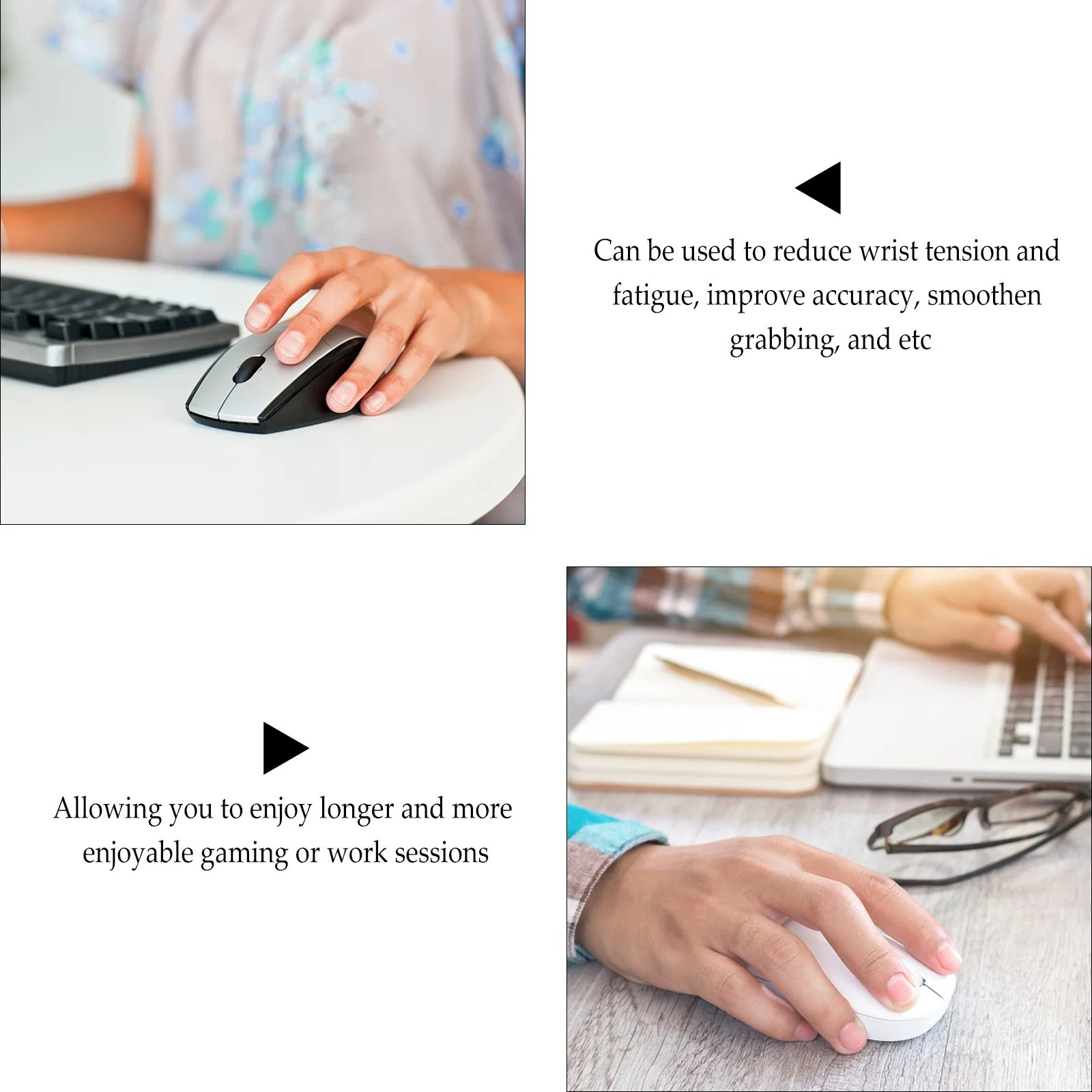 

1Pair Mouse Side Sticker Premium Silicone Anti-Slip Tape for Gaming Computer Grip Comfortable Long-Lasting Wear Residue-Free