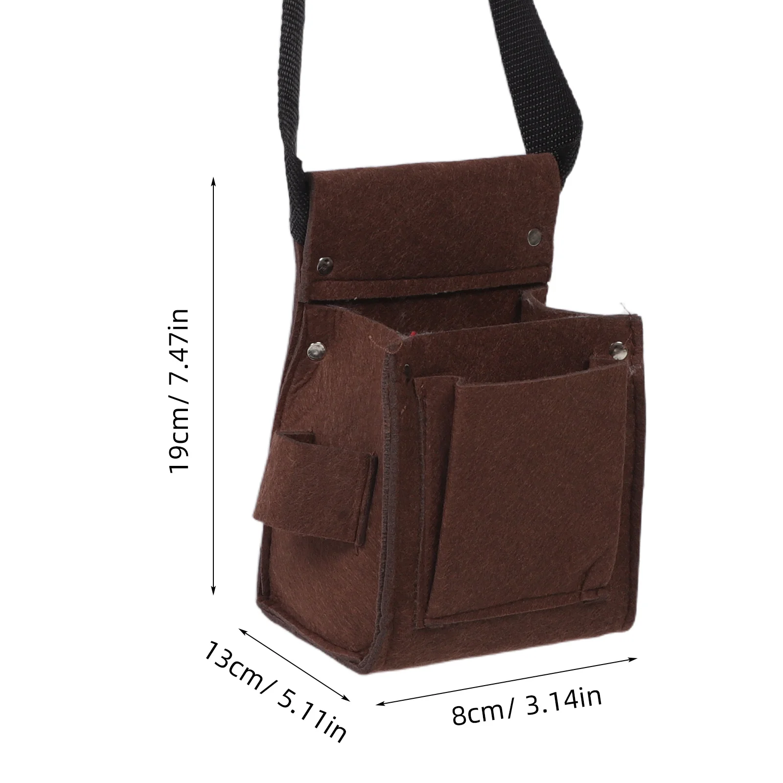 Childrens Gardening Tools Set Brown Waist Bag Dual Layer Organization Adjustable Fit for Boys Girls Outdoor Activities Digging