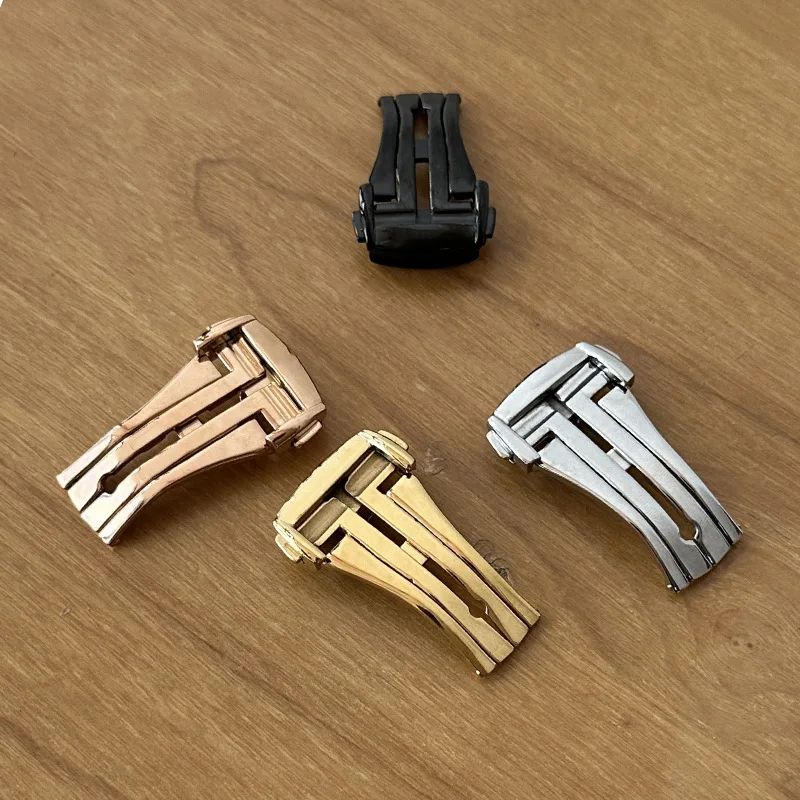 عالية الجودة للطي مشبك ل أوميغا الجلود/ساعة مطاطية الفرقة مشبك الفولاذ المقاوم للصدأ مشبك معدني اكسسوارات 16 مللي متر 18 مللي متر 20 مللي متر