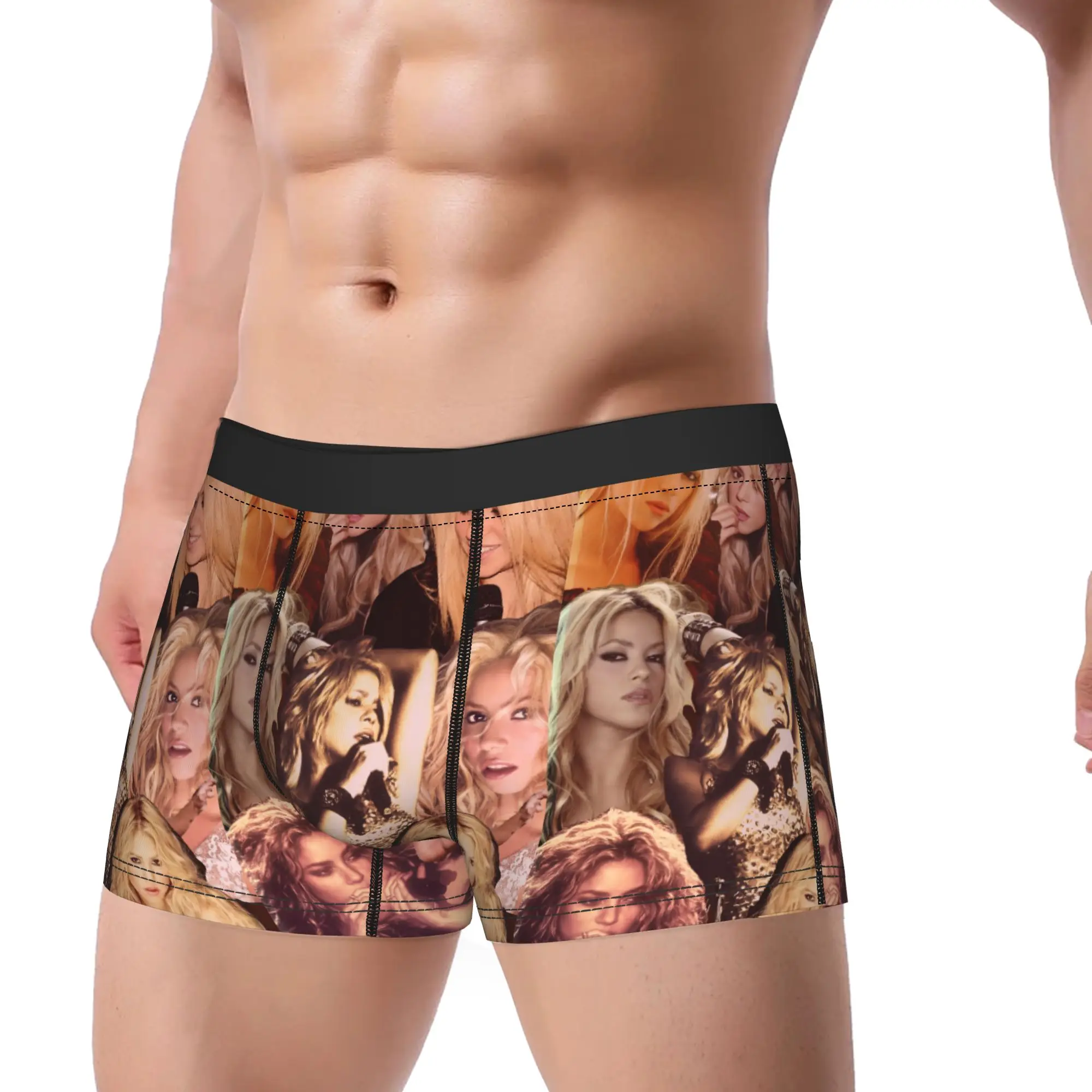 Funny Boxer Shakira Colombian Singer Shorts Panties Briefs Men Underwear  Soft Underpants for Male Plus Size