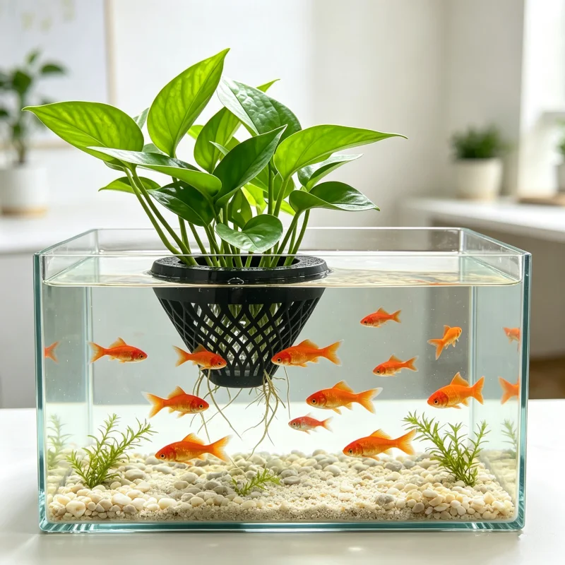 Aquarium Planted Tank Substrate - 1Pc Floating Aquarium Plant Holder Hydroponic