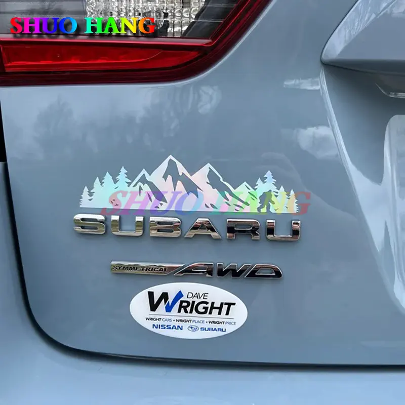 Sasquatch الأشجار الجبلية الشارات ، شعار سيارة ديكور ملصقات الرسم ل سوبارو 'فورستر CrossStrek Outback صعود الملحقات
