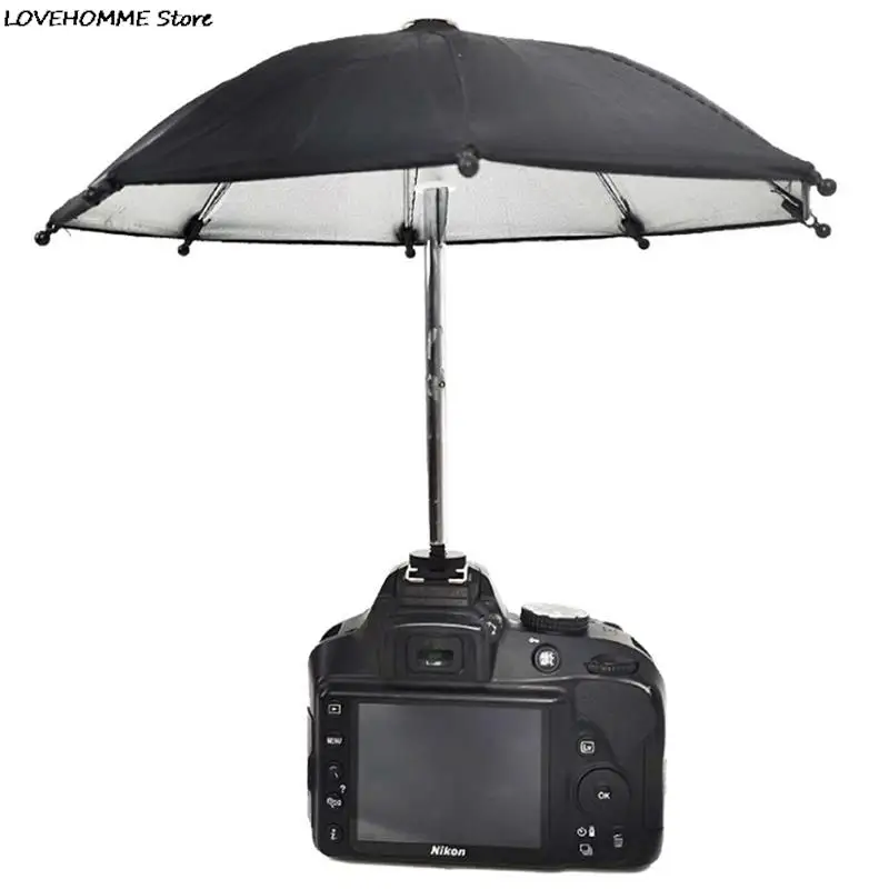 Black Dslr Camera Umbrella Sunshade Rainy Holder For General Camera Photographic