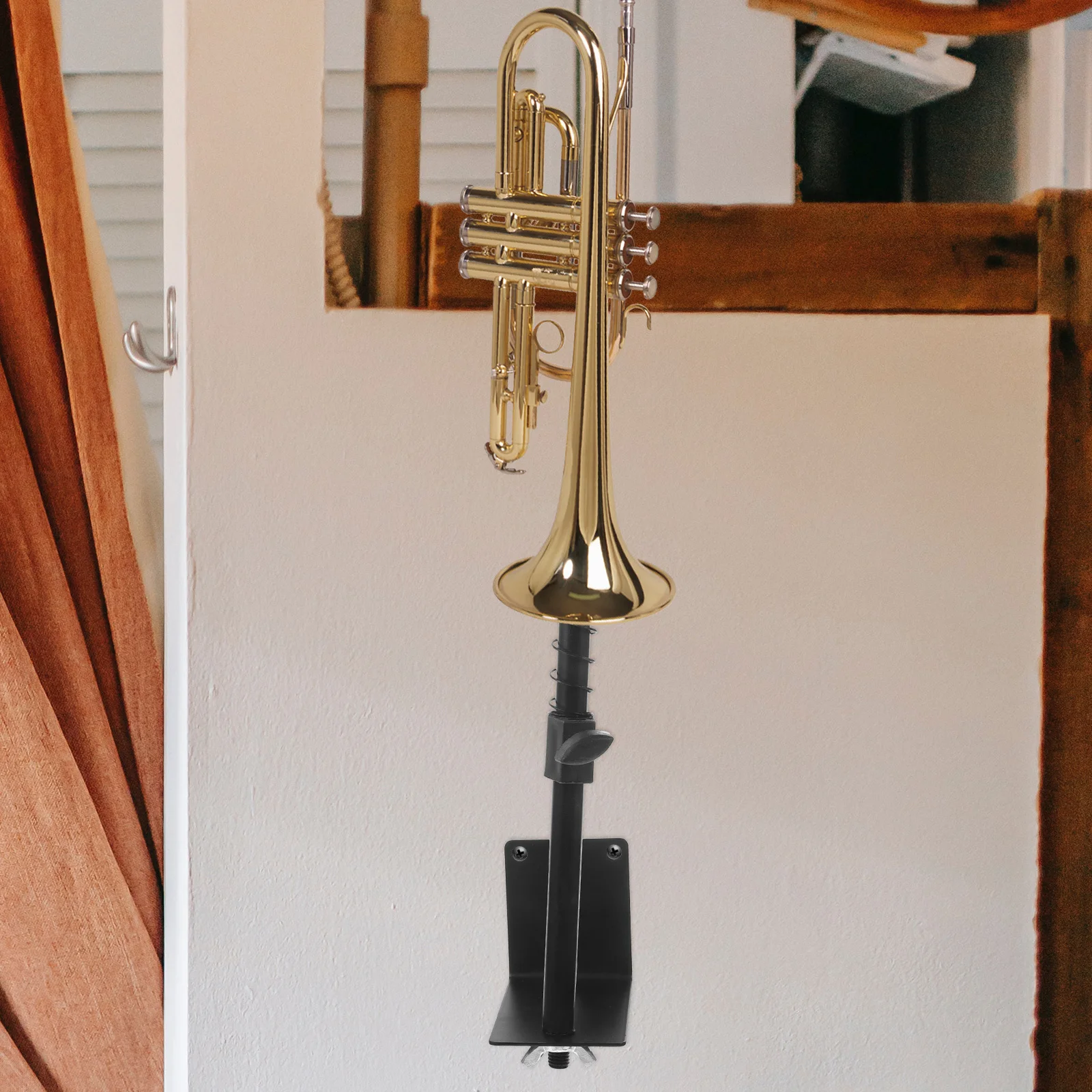 أداة الرياح جدار جبل حامل البوق دعم الرف حامل عرض قوي لديكور استوديو المنزل سهلة التركيب توفير المساحة #5