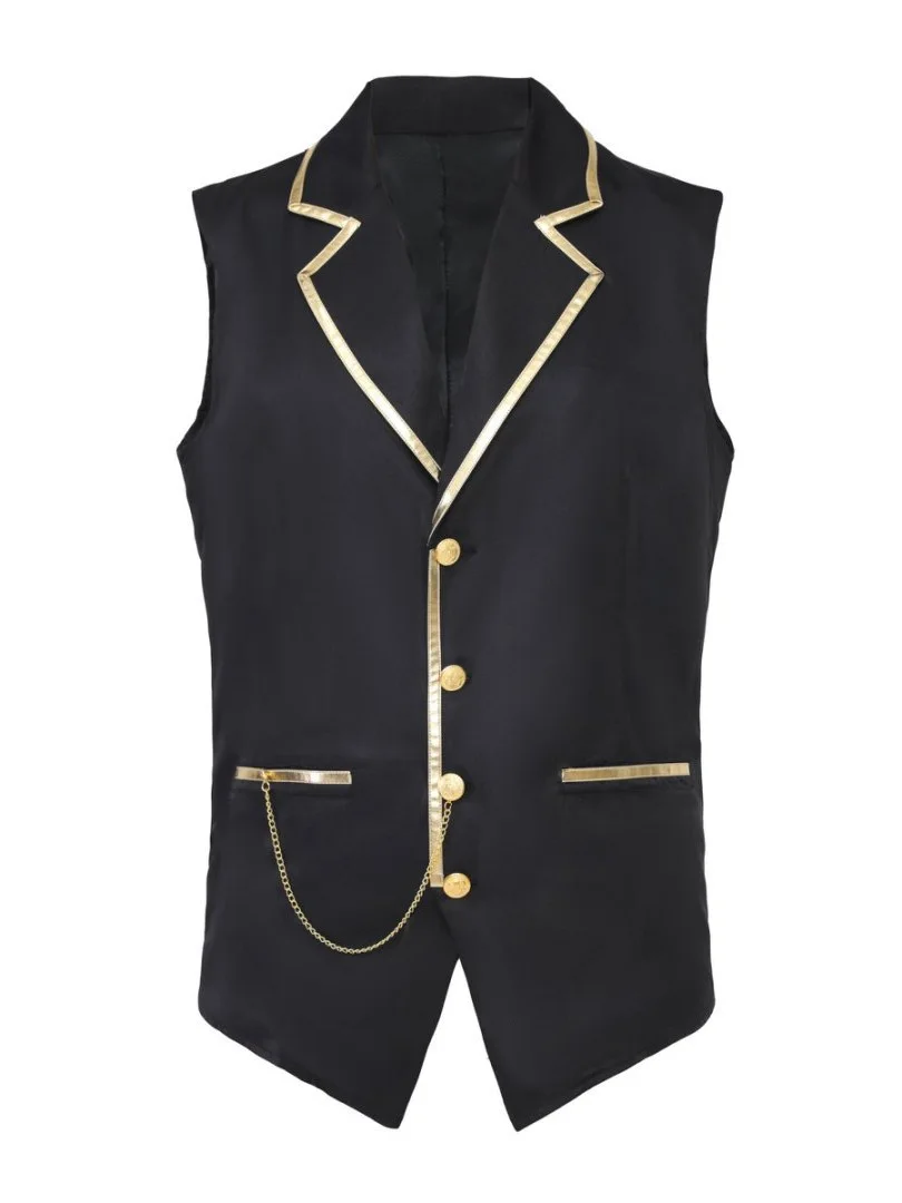 

Стильный унисекс-жилет для официантов и персонала ресторанов, формальный рабочий жилет, повседневный деловой жилет-униформа