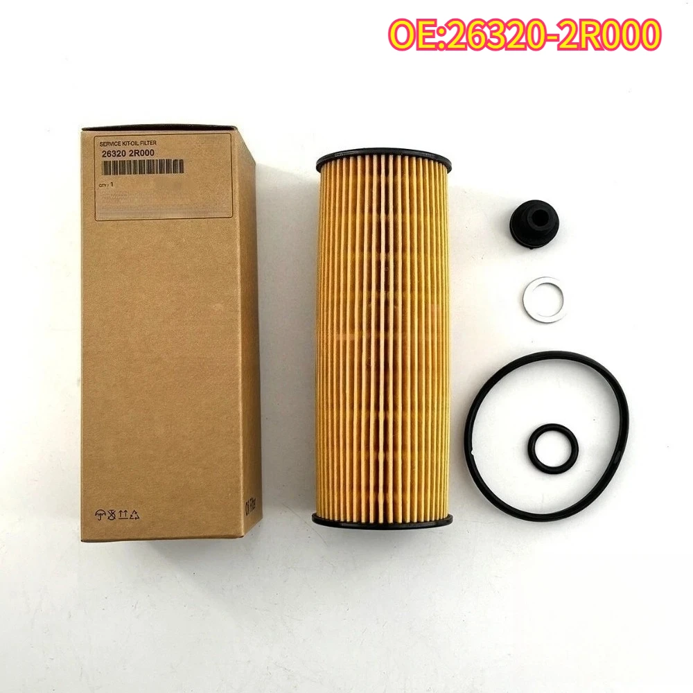 

High quality New For 26320-2R000 Car Oil Filter Kit KIA CARNIVAL IV 2.2 CRDi SORENTO IV SPORTAGE V 2.0 AWD Engine Oil Filters