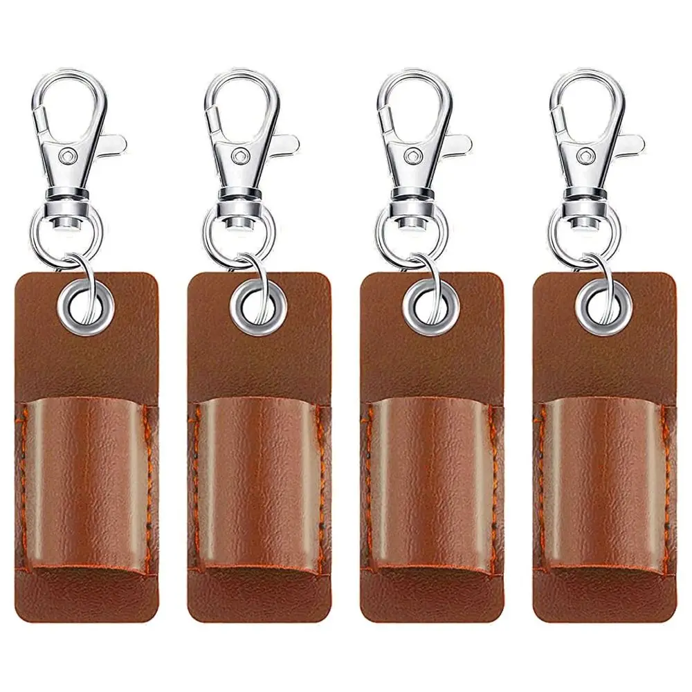 1PC PU Leather Pen Holder Retro Keychain Storage Sleeve Pouch Organizer Protector