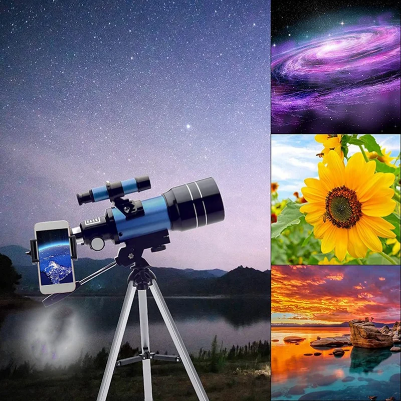 Top Telescope For Adult Kids,70Mm Aperture (15X-150X) Portable Refractor Telescopes For Beginners,300Mm Travel Telescope Durable