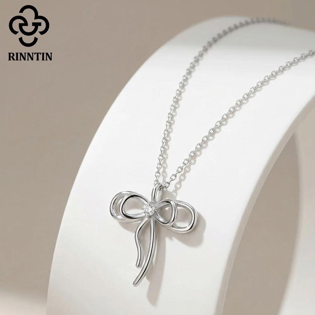 

Rinntin 925 Sterling Silver Ocean Jellyfish Pendant Necklace for Women Elegant Neck Chain Collection Party Jewelry APN63