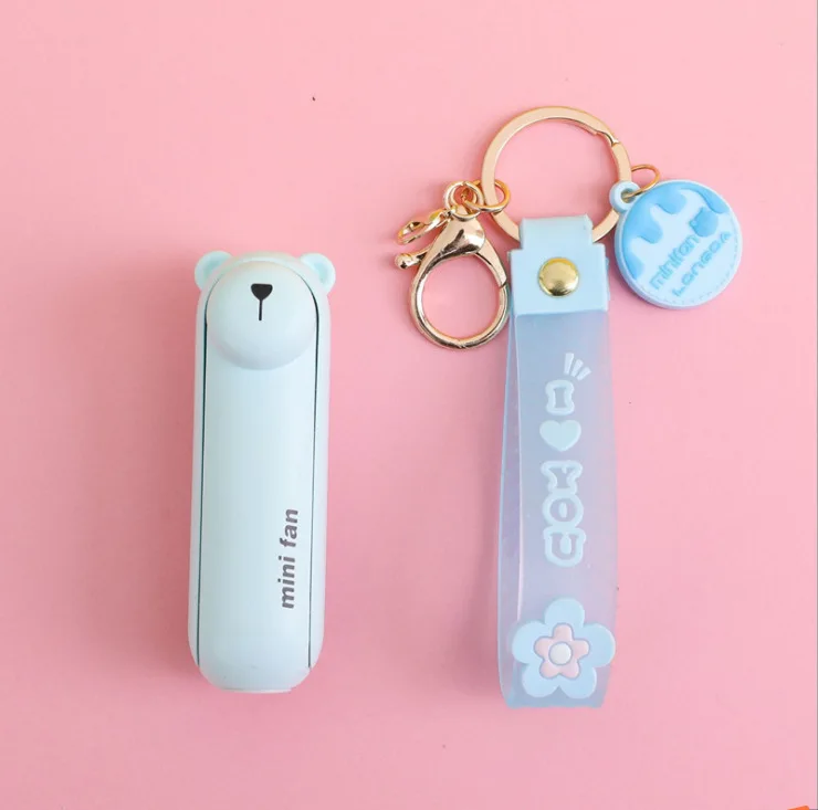

Cute Mini Fan Kipas Portable Hand Fold Bedside Office USB Charge Battery Table Desk Cooling