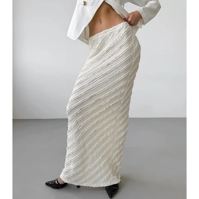 

2025 Autumn New Product - Slim-fit A-line Knitted Skirt with Slits